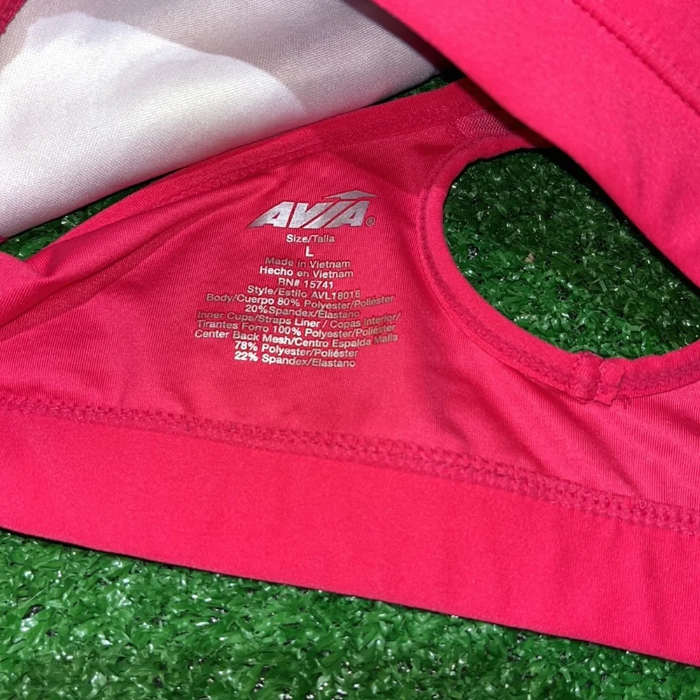 Women's Avia Hot Pink Sports Bra Size Large lightweight and breathable - Picture 4 of 6